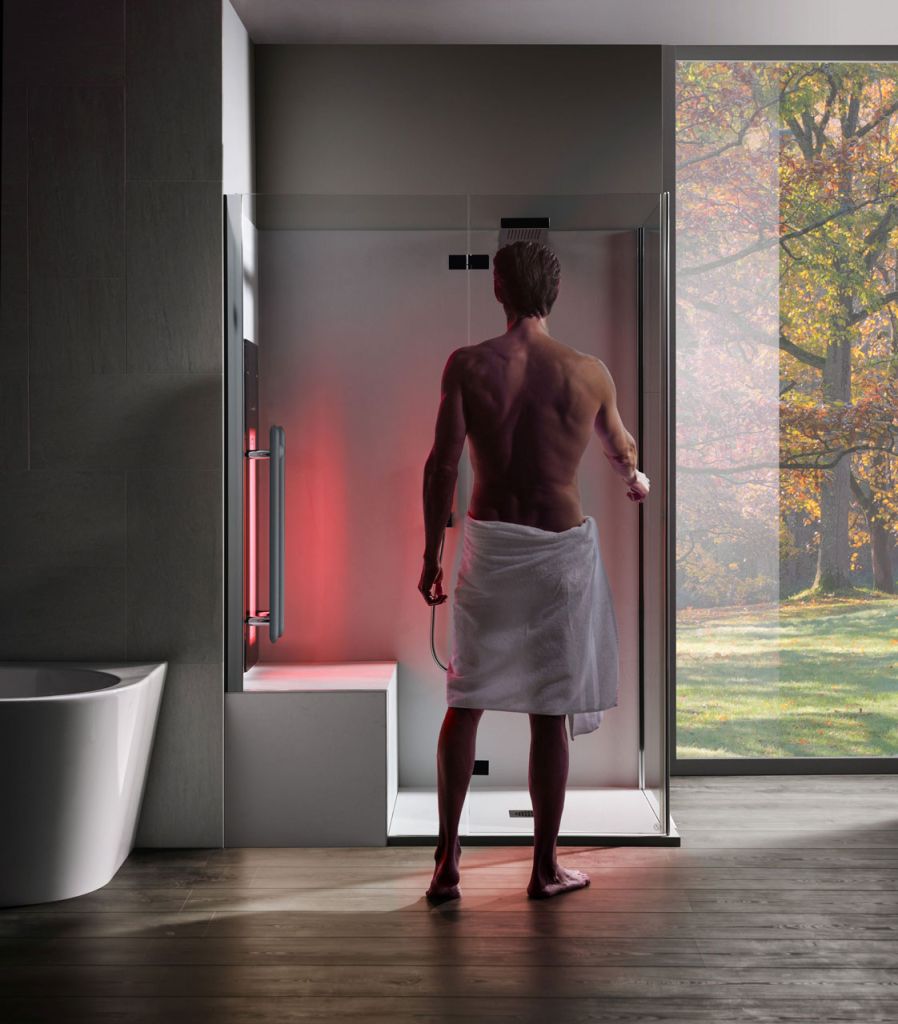Bilbao infrared transform your shower into an infrared sauna