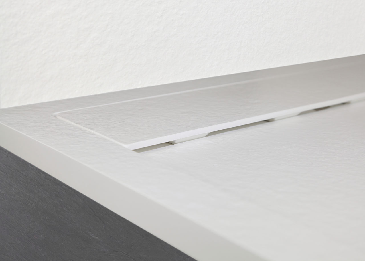 Rechteck Dusche Granit - moderne Mineralguss-Duschwanne superflach