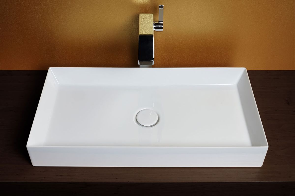 Track Aufsatzwaschbecken ohne Hahnloch und Waschbecken quadratisch