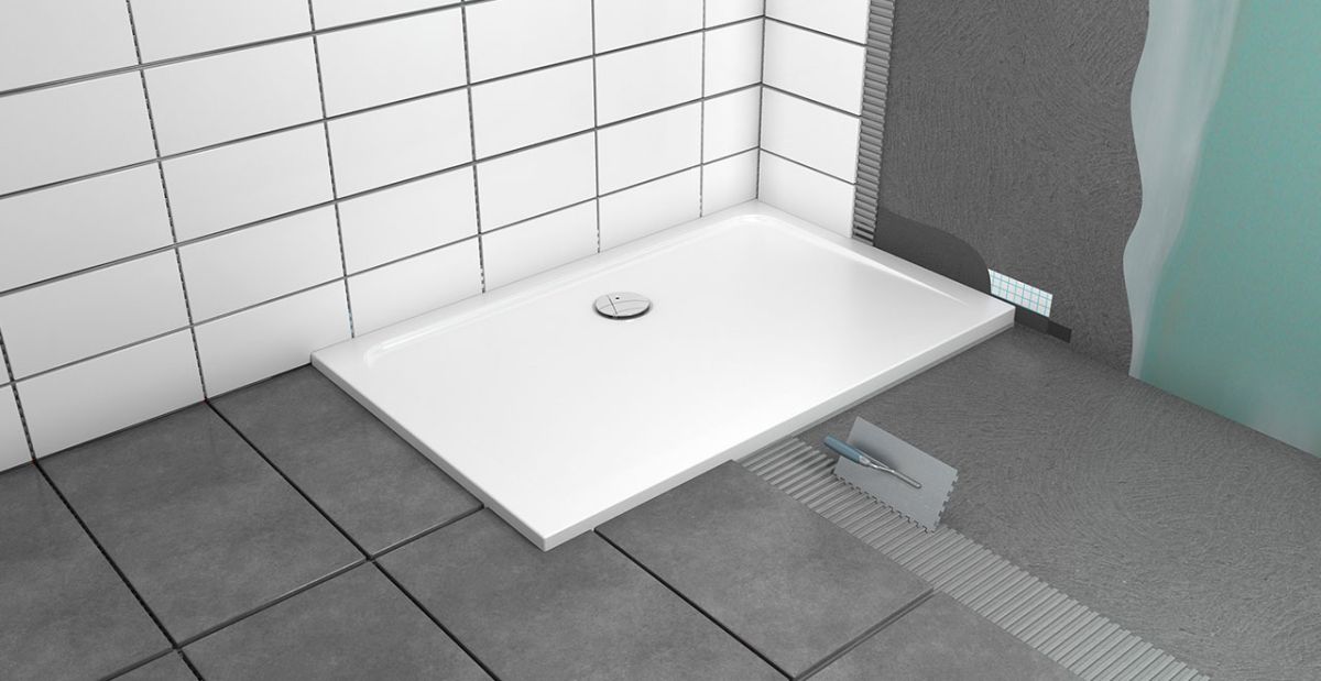 Die Installationsbox für eine behindertengerechte, ebenerdige Dusche